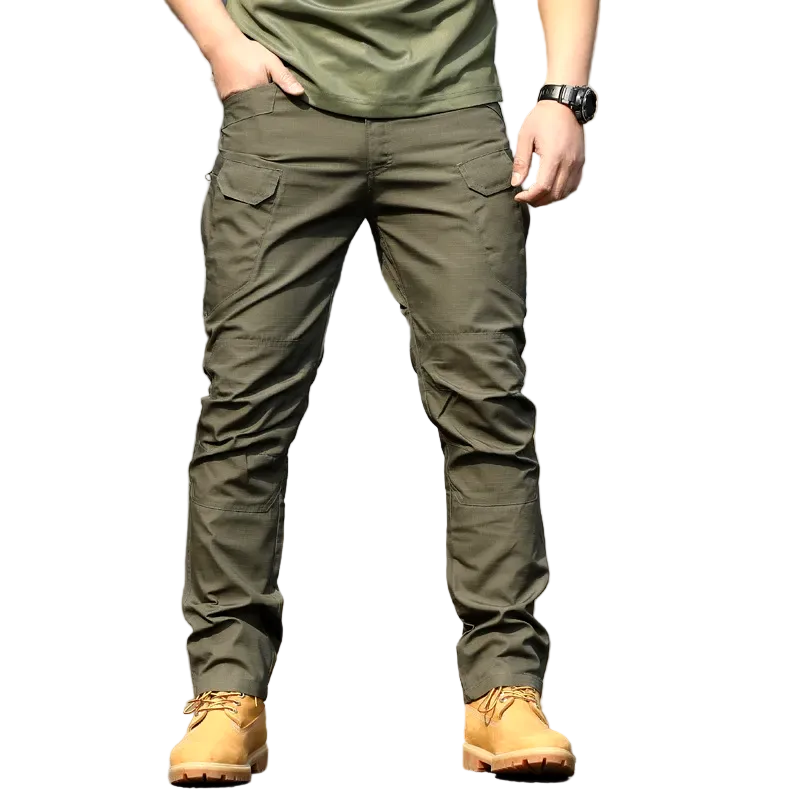 Troy Calças Táticas Homem – Calças de Trabalho Impermeáveis com Bolsos Cargo e Joelheiras Reforçadas