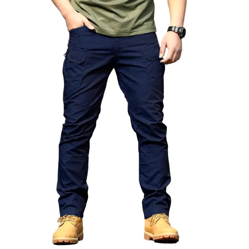 Troy Calças Táticas Homem – Calças de Trabalho Impermeáveis com Bolsos Cargo e Joelheiras Reforçadas