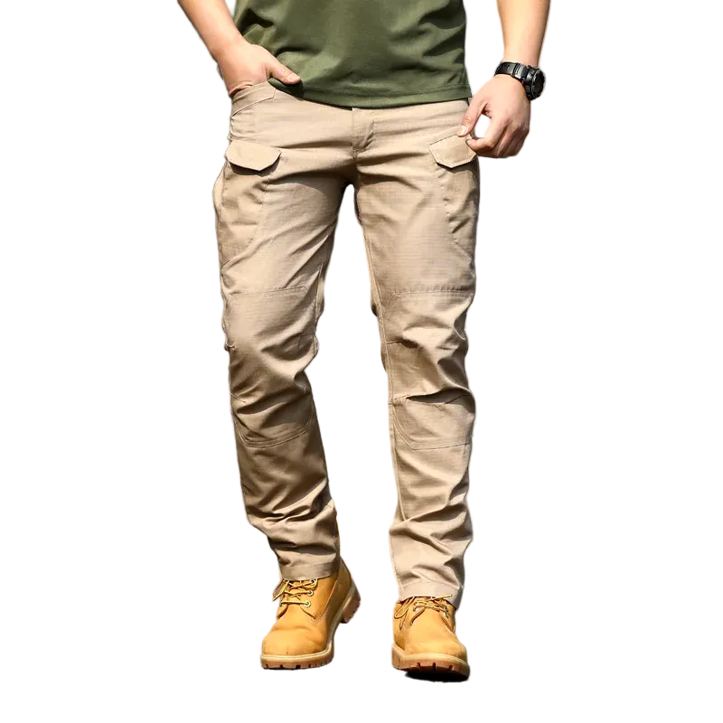 Troy Calças Táticas Homem – Calças de Trabalho Impermeáveis com Bolsos Cargo e Joelheiras Reforçadas