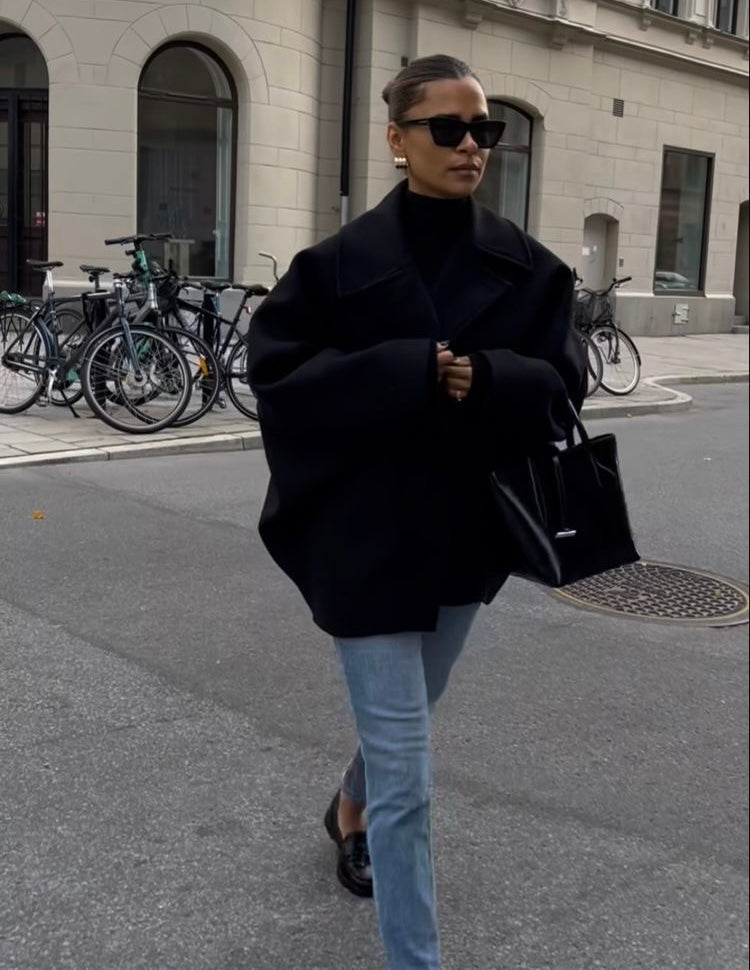 Lainey Płaszcz Damski – Elegancki i Wygodny Płaszcz Oversize z Wełny na Zimę