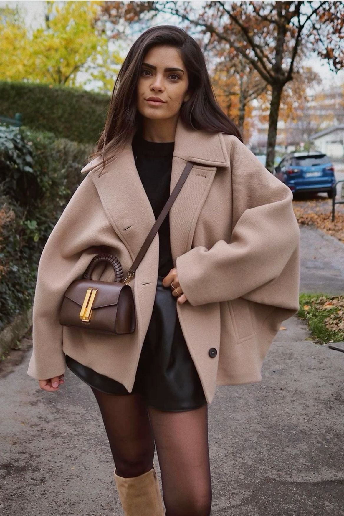 Amélie Casaco Oversize Mulher – Casaco Elegante em Lã Suave & na Moda para o Inverno