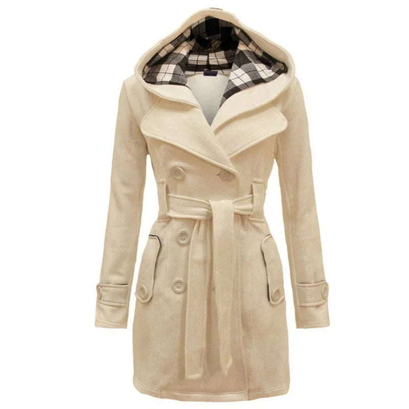 Issa Trench Mujer – Abrigo Elegante con Cinturón y Corte Entallado para Otoño e Invierno