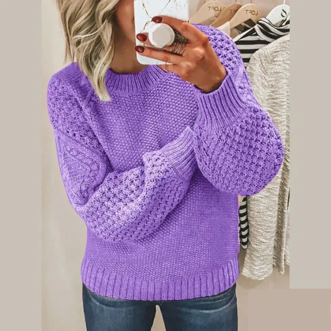 Kayla Women's Pullover – Classic Knit in Soft Wool & Elegant Long Sleeves
