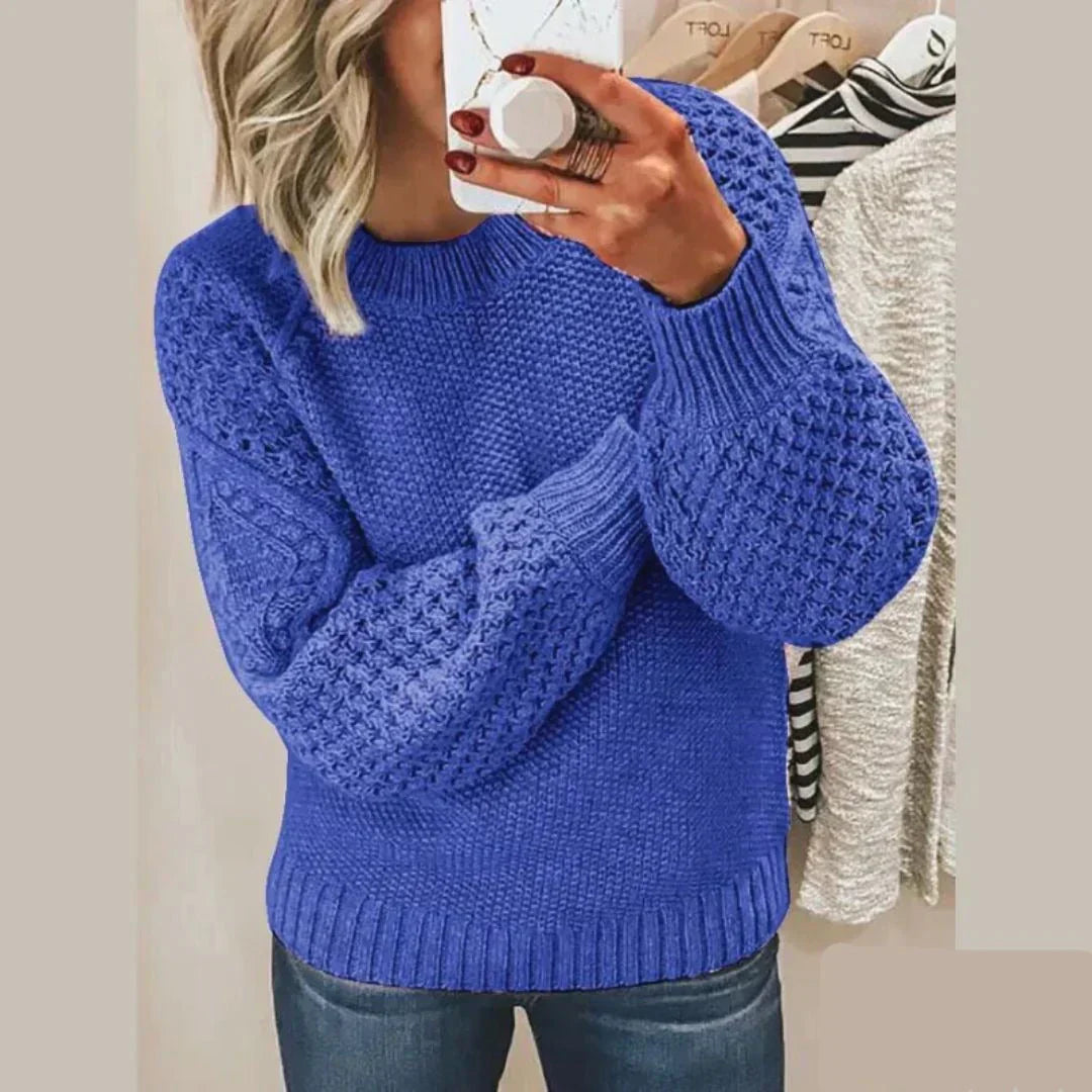 Kayla Women's Pullover – Classic Knit in Soft Wool & Elegant Long Sleeves