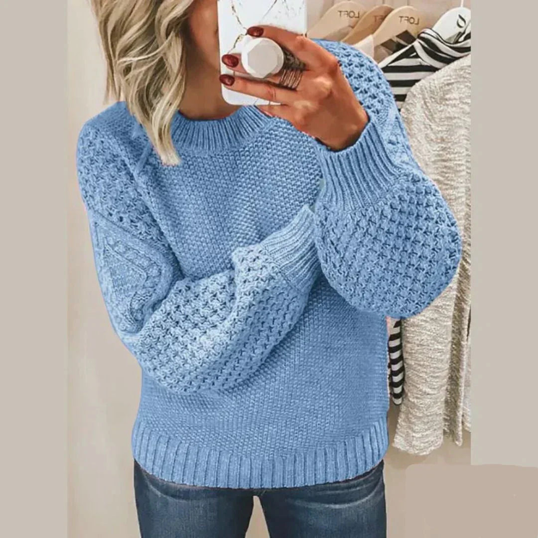 Kayla Women's Pullover – Classic Knit in Soft Wool & Elegant Long Sleeves