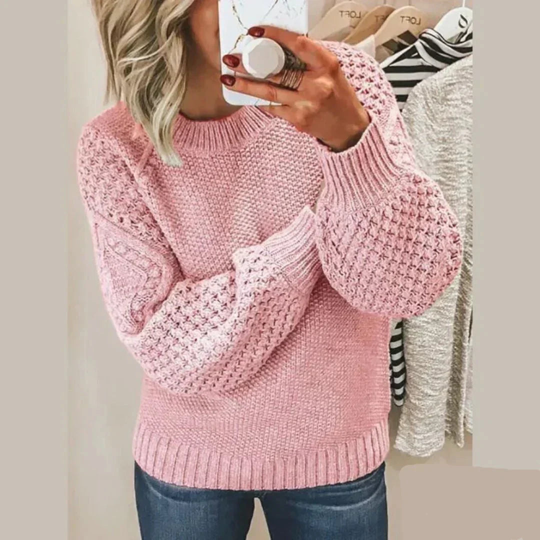 Kayla Women's Pullover – Classic Knit in Soft Wool & Elegant Long Sleeves