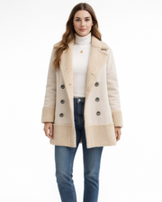 Aurore Veste Teddy Femme – Veste Hiver Doublée Chaude Longue et Confortable