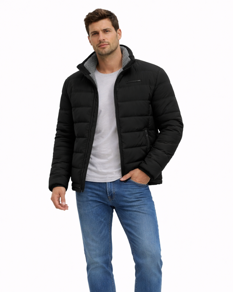 Théo Herren-Fleecejacke – Warme, gefütterte Winterjacke im modernen Stil, komfortabel
