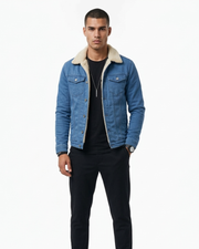 Fenton Casaco de Ganga Homem Moderno – Casaco de Denim Confortável Corte Elegante Estilo Casual
