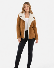 Solana Casaco Mulher Longo – Casaco Elegante Quente Gola de Lapela Estilo Clássico Chique