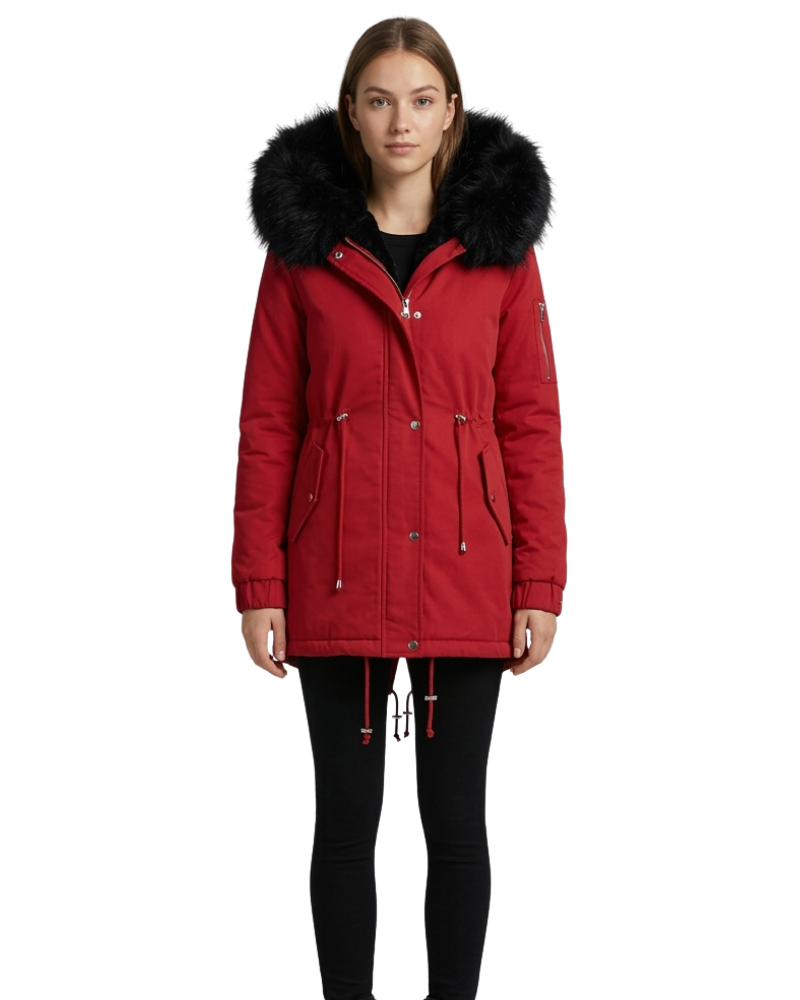 Juliette Dame Vinterfrakke – Varm Parka med Hætte Elegant Snit Moderne Stil