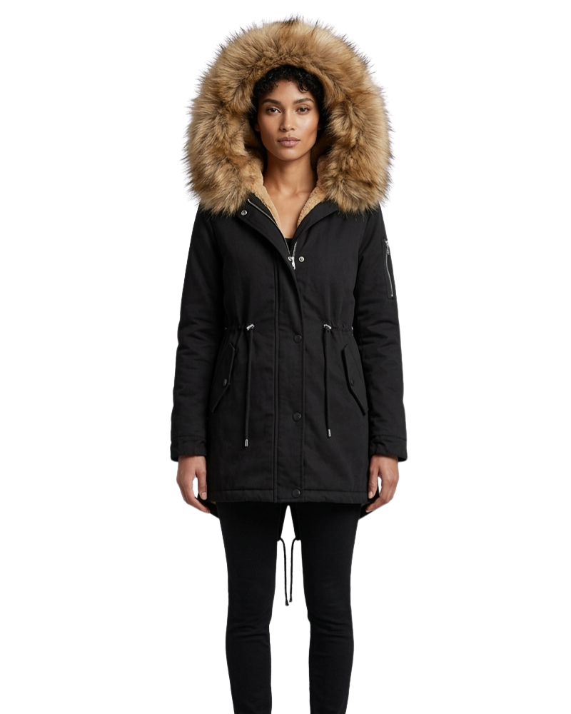 Juliette Dame Vinterfrakke – Varm Parka med Hætte Elegant Snit Moderne Stil