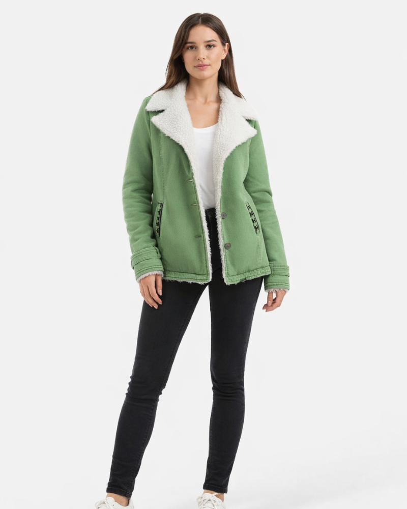 Solana Abrigo Mujer Largo – Abrigo Elegante Caliente Cuello Solapa Estilo Clásico Chic