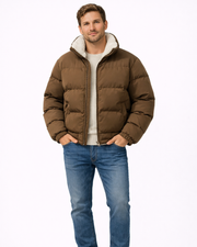 Thorne Doudoune Homme Matelassée – Veste Hiver Chaude avec Fermeture Zippée