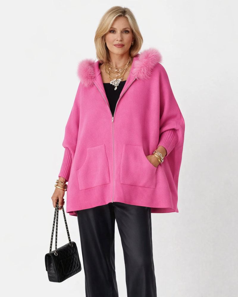 Ellie Sweat Femme na zip – mikina s kapucí a klokankou, ležérní zimní styl