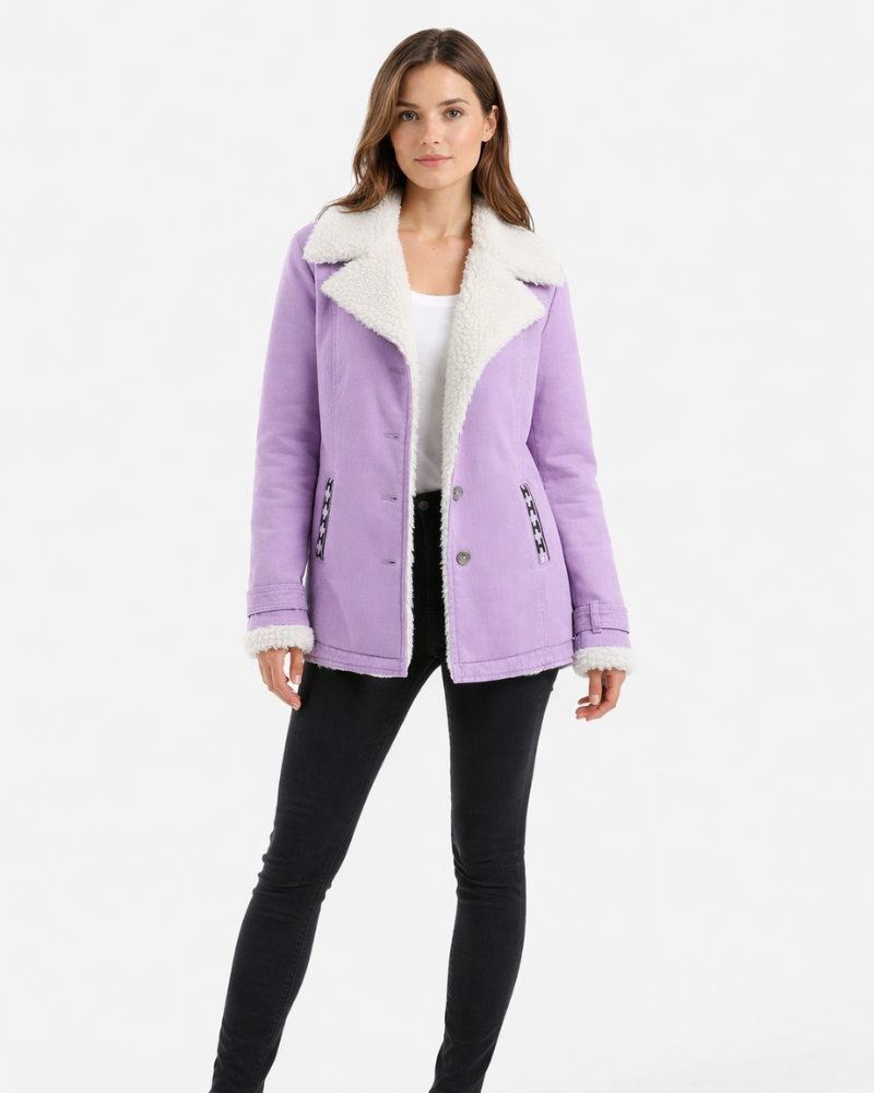 Solana Casaco Mulher Longo – Casaco Elegante Quente Gola de Lapela Estilo Clássico Chique