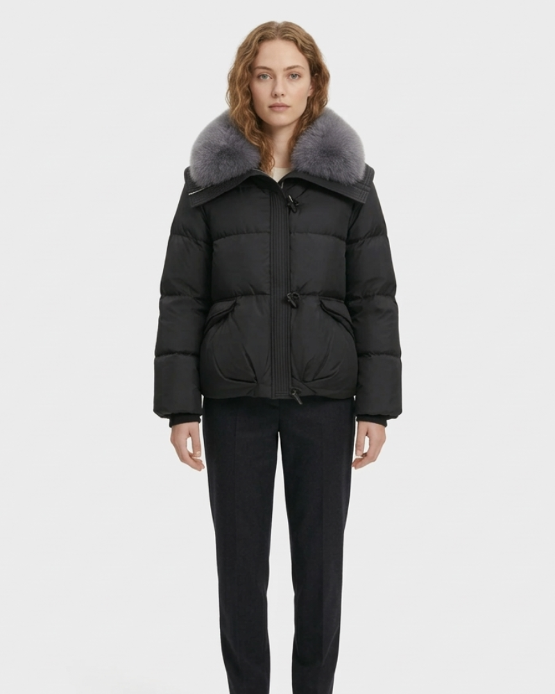 Dottie Damen Steppjacke – Warme Winterjacke mit Pelzkragen im Urbanen Stil