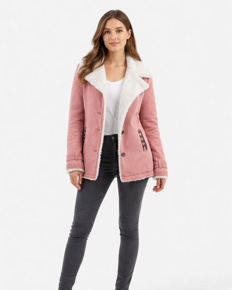 Solana Casaco Mulher Longo – Casaco Elegante Quente Gola de Lapela Estilo Clássico Chique