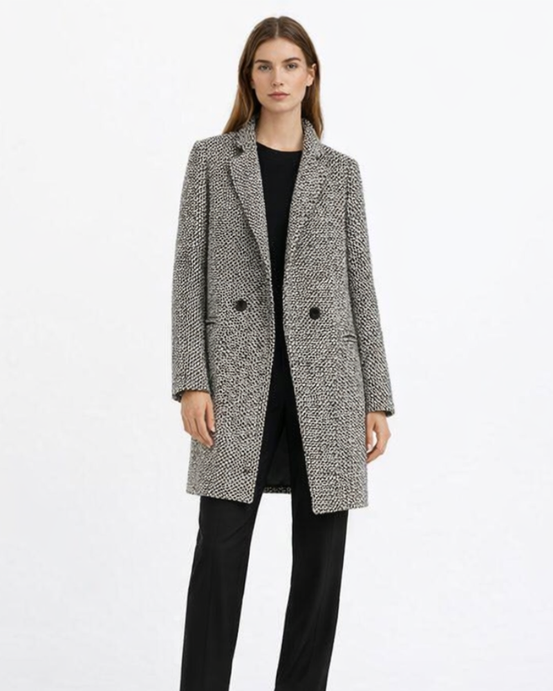 Faye Manteau Long Femme – Manteau Élégant Coupe Structurée Style Chic Hiver