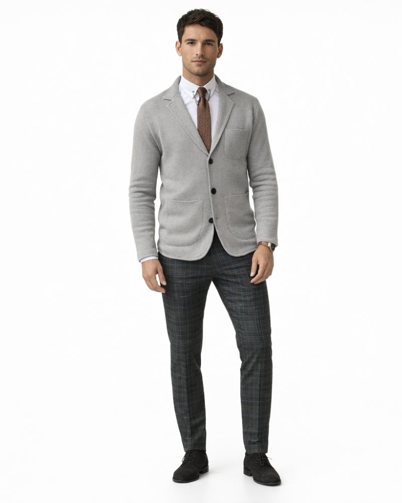 Bernie Slim Fit Men's Blazer – Elegant Buttoned Jacket Modern Chic Casual Style