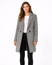 Faye Manteau Long Femme – Manteau Élégant Coupe Structurée Style Chic Hiver