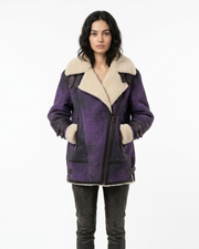 Λέλα Μαντώ Γυναικείο Shearling – Χειμερινό Μαντώ Σουέντ με Ζεστή Επένδυση σε Στυλ Αεροπόρου