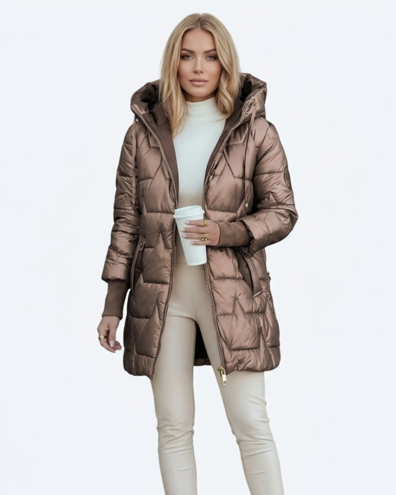 Daisy Damenjacke aus Baumwolle – Leichte warme Herbstjacke mit Kapuze im eleganten Stil