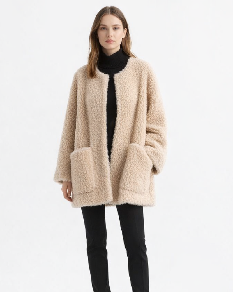 Aveline Women's Sheepskin Coat – Long Soft & Elegant Fur Coat