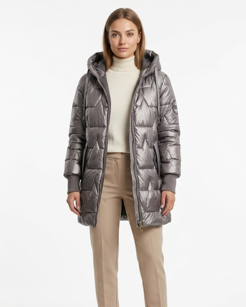 Daisy Damenjacke aus Baumwolle – Leichte warme Herbstjacke mit Kapuze im eleganten Stil