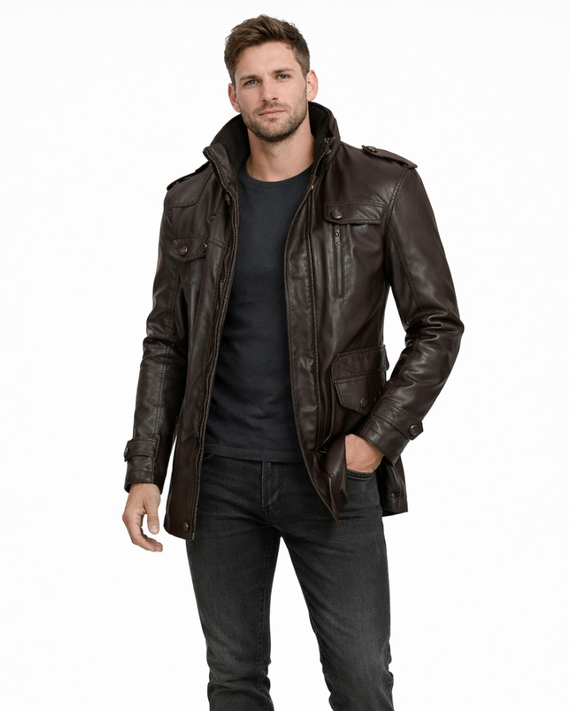 Jareth Men's Long Winter Jacket – Warm Elegant Coat with Classic Fit