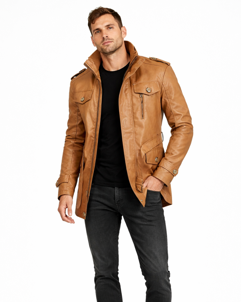Jareth Men's Long Winter Jacket – Warm Elegant Coat with Classic Fit