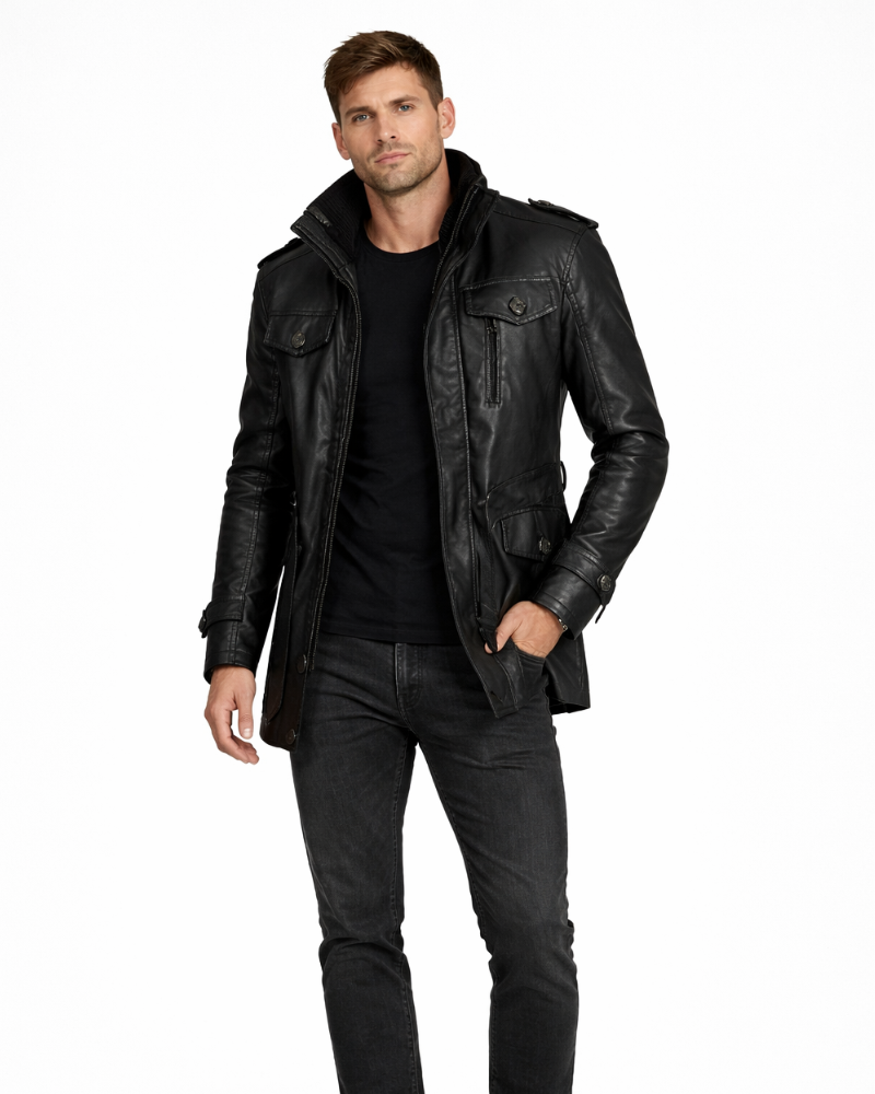 Jareth Men's Long Winter Jacket – Warm Elegant Coat with Classic Fit