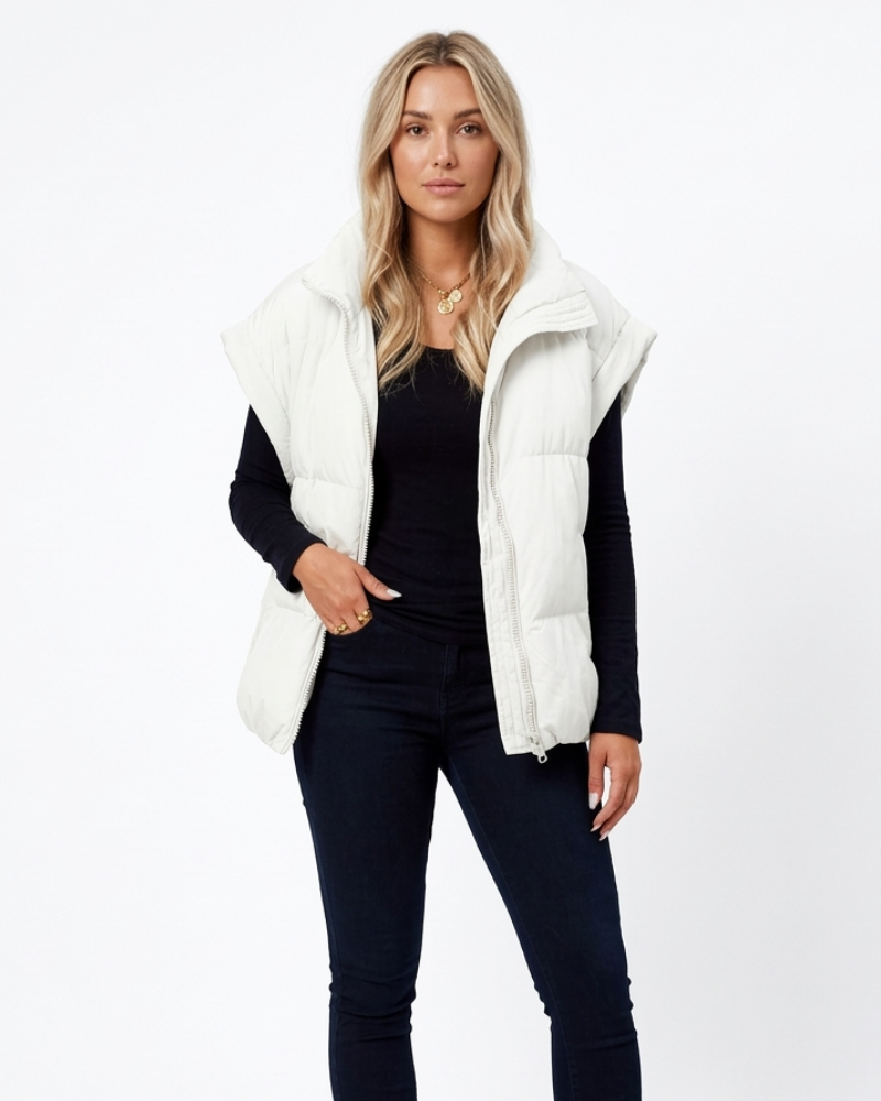Chanel dámska prešívaná vesta – oversize bezrukávová teplá bunda, moderný štýl
