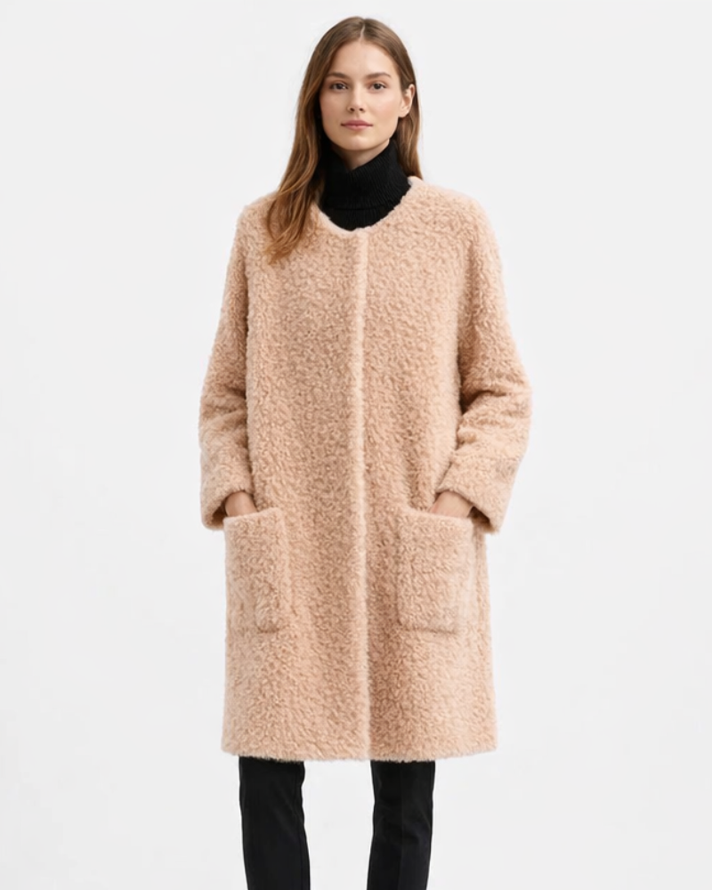 Aveline Women's Sheepskin Coat – Long Soft & Elegant Fur Coat