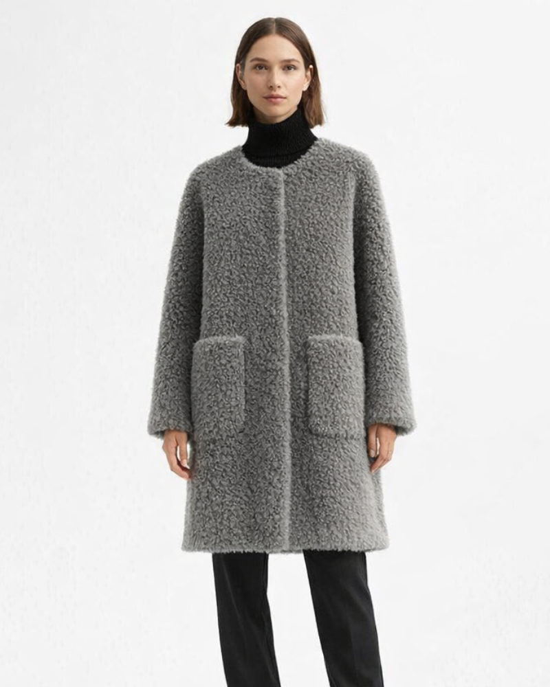 Aveline Women's Sheepskin Coat – Long Soft & Elegant Fur Coat