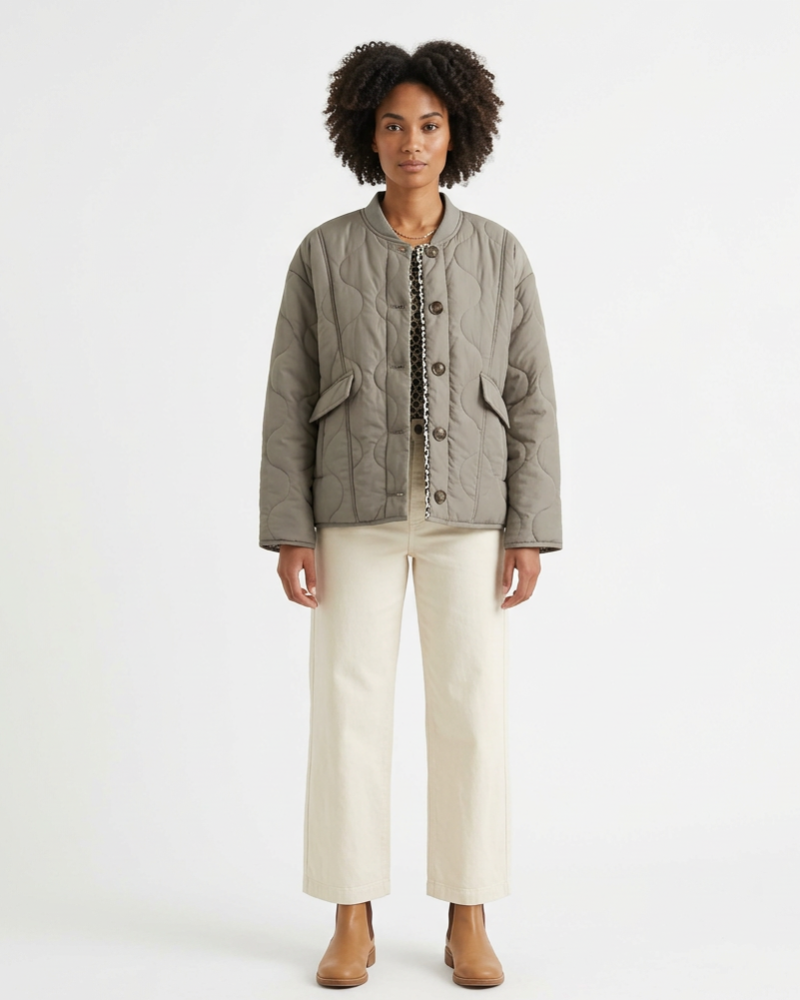 Chloe Damenjacke Elegant – Taillierter Schnitt, Schicke Leopardenfutter, Moderner Blazer