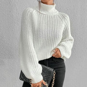 Camisola de Gola Alta em Malha para Mulher Ashley – Top de Inverno Suave e Quente com Mangas Largas