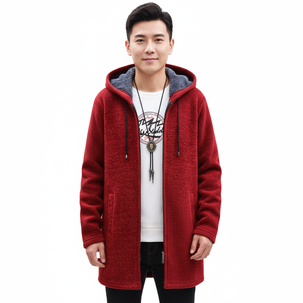 Jeff zimní pánská bunda – elegantní teplá bunda s nastavitelnou kapucí a zipem