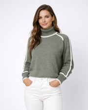 July Pull Femme Rolák – Měkký Volný Úplet, Dlouhé Rukávy, Ležérní Styl