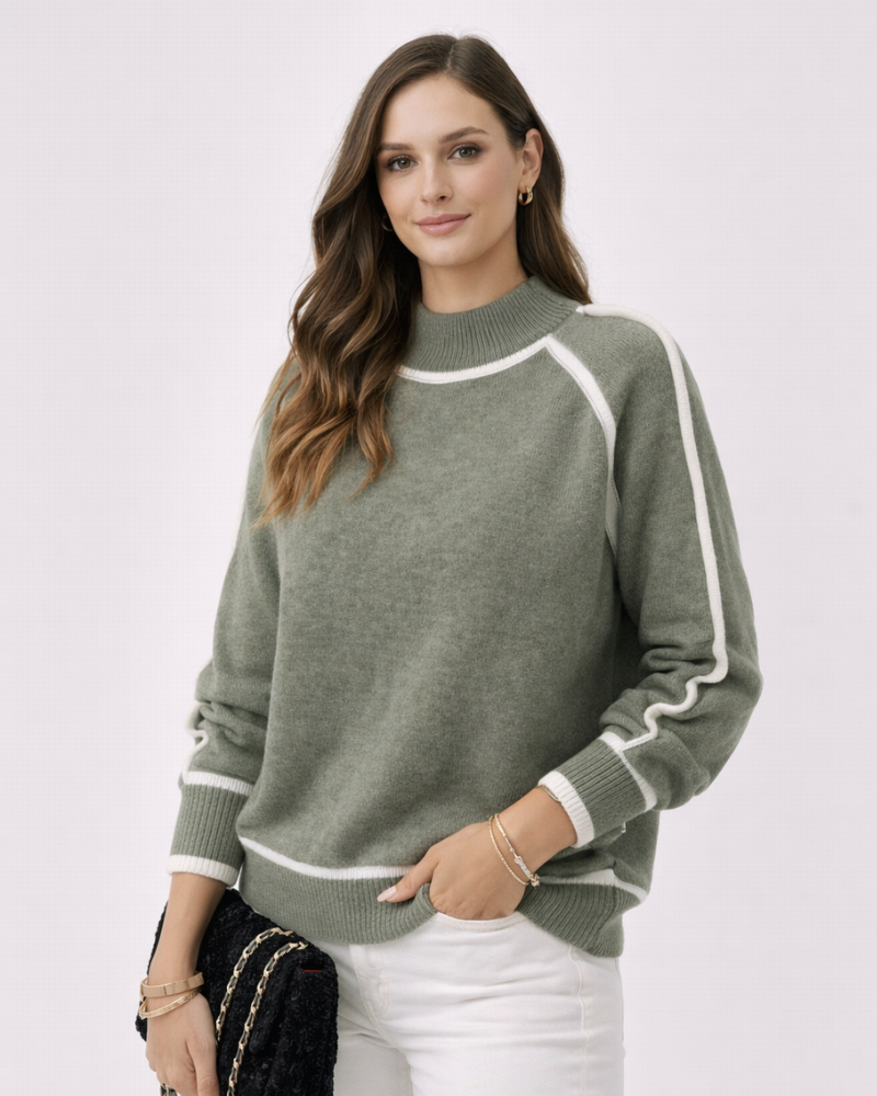 July Pull Femme Rolák – Měkký Volný Úplet, Dlouhé Rukávy, Ležérní Styl