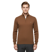Kasper Maglione Uomo Mezza Cerniera Coste – Maglione Confortevole ed Elegante dal Design Senza Tempo