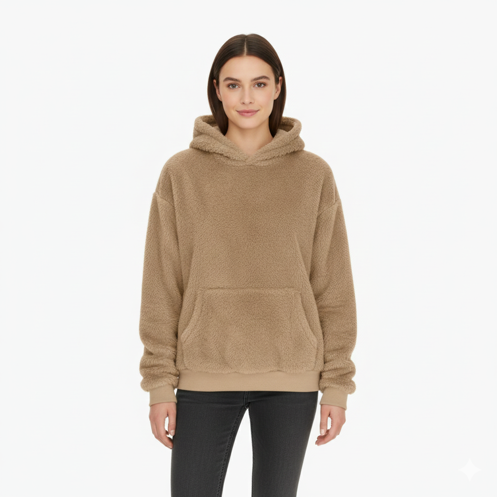 Kila Hoodie Fluffy Unisex – Ultra Blød, Let og Varm Sweatshirt med Kængurulomme