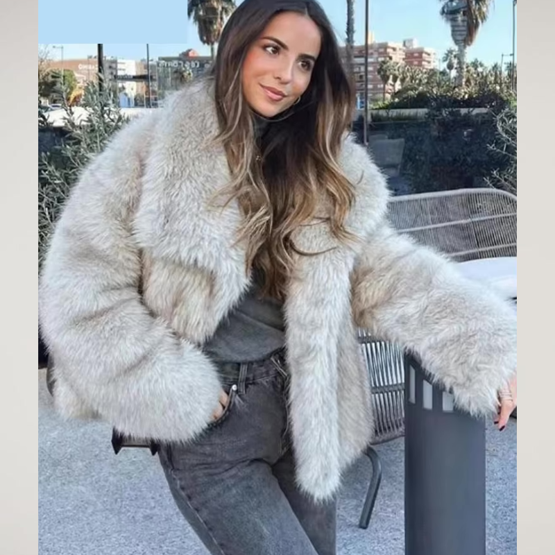 Liliana Manteau Luxe Femme – Płaszcz z sztucznego futra ultra-miękki w eleganckim stylu na zimę