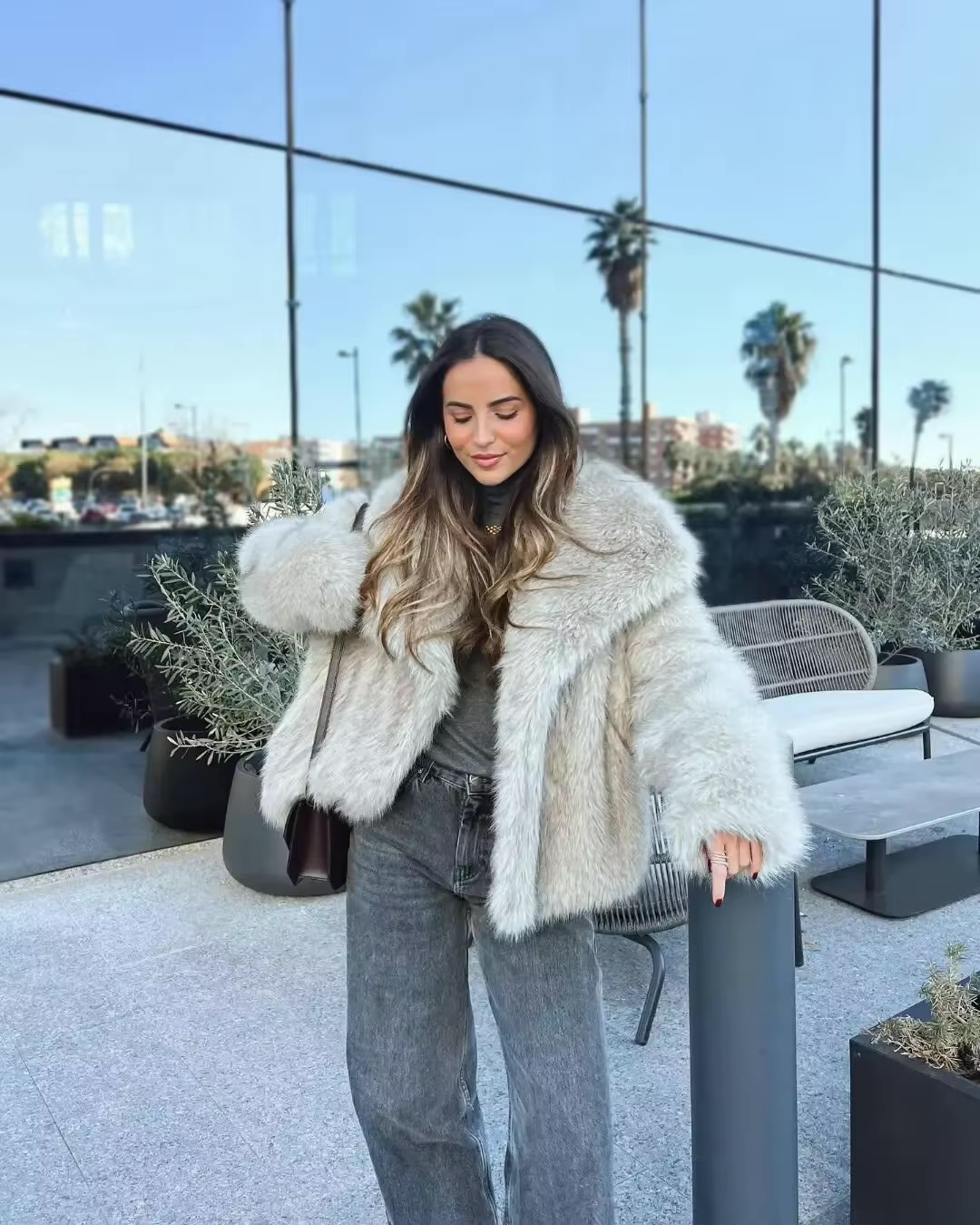 Liliana Manteau Luxe Femme – Płaszcz z sztucznego futra ultra-miękki w eleganckim stylu na zimę