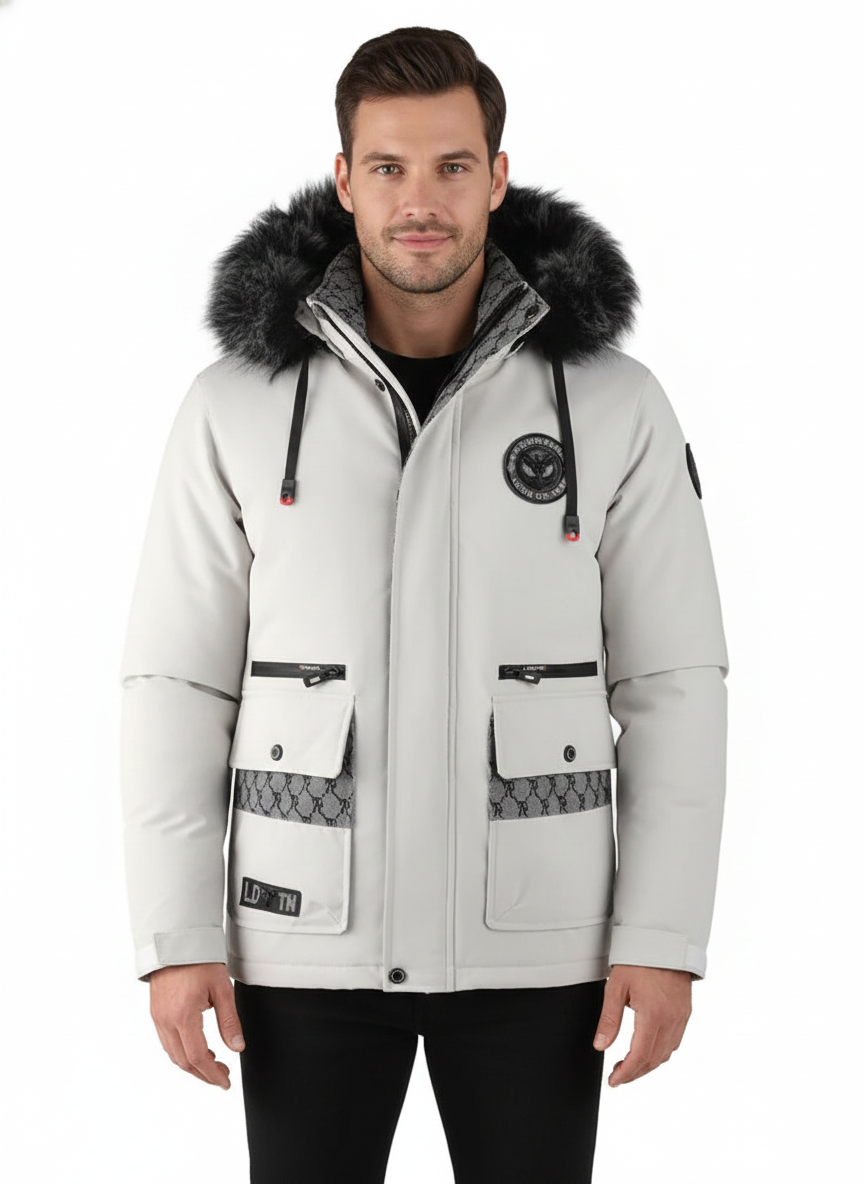 Leon Ανδρικό Χειμερινό Μπουφάν Lunero Eindhoven – Αδιάβροχο Outdoor Μπουφάν με Κουκούλα και Φλις Επένδυση