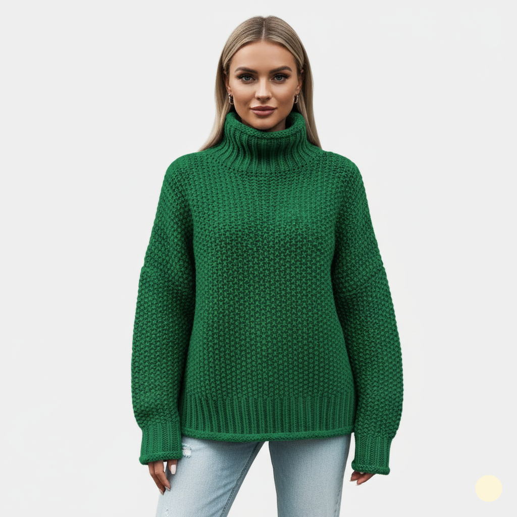 Lina Rolák Oversize Dámský Svetr – Teplý Svetr s Volným Střihem v Moderním Stylu
