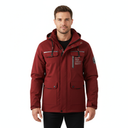 Logan Veste Hiver Homme Coupe-Vent – Manteau Chaud avec Capuche Ajustable & Poches Multiples