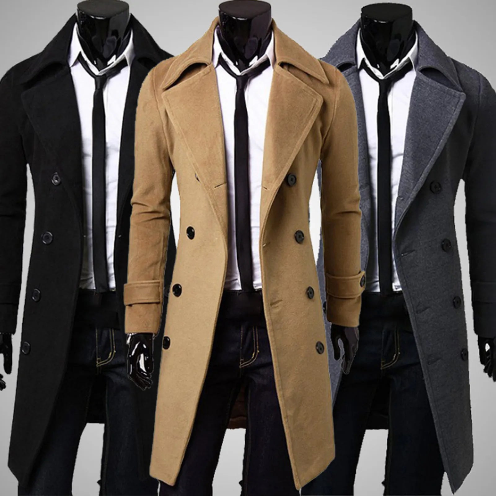 Titus Trench Long Men Lunero Eindhoven – British Trench Straight Cut Double Breasted