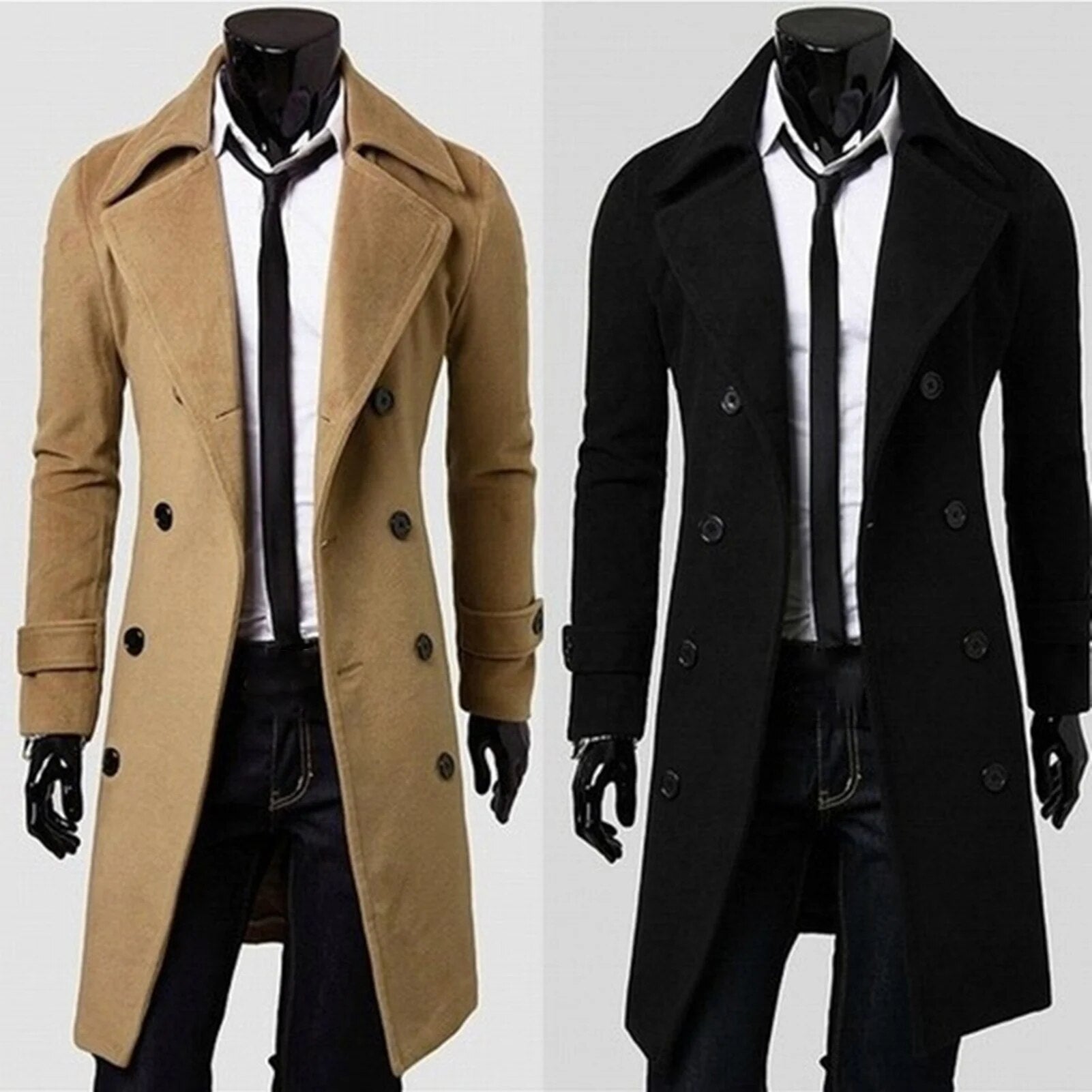 Titus Trench Long Men Lunero Eindhoven – British Trench Straight Cut Double Breasted