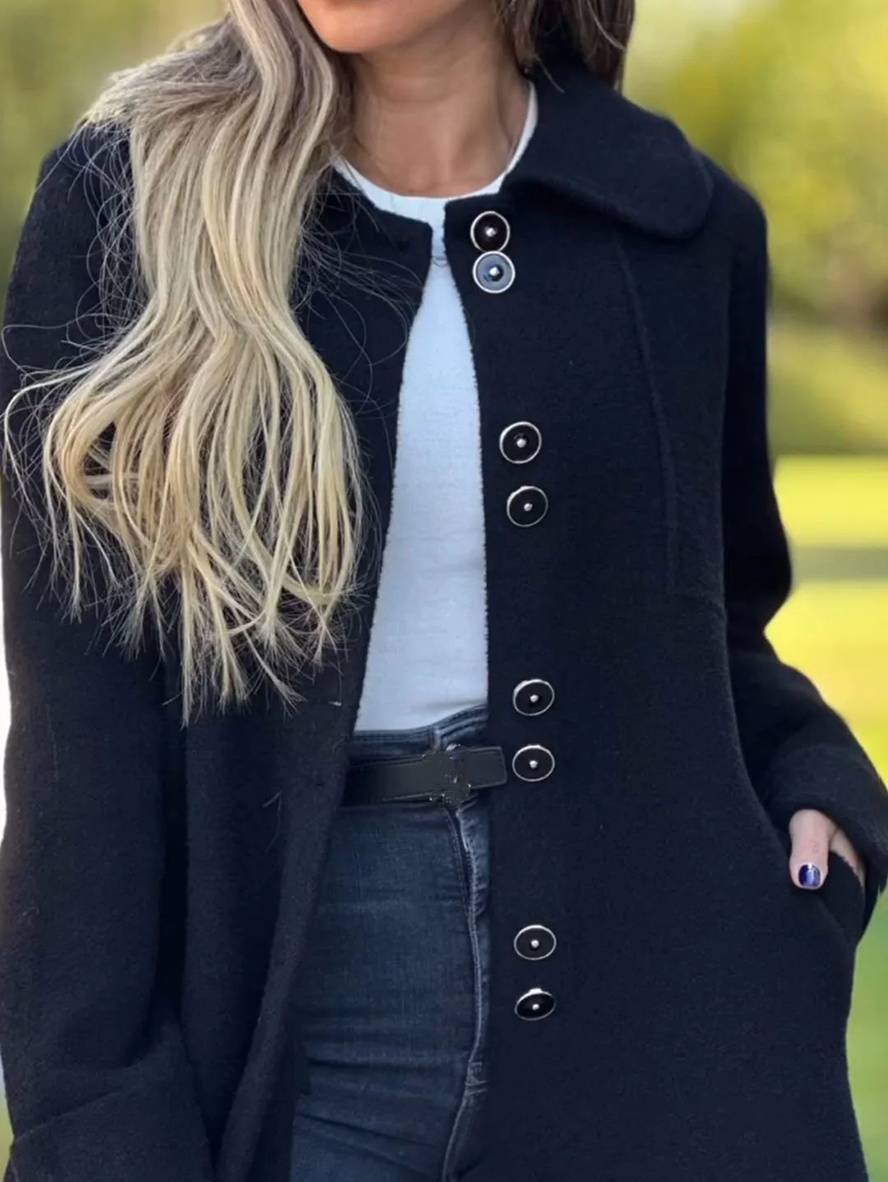 Colete Longo Charlotte Mulher – Cardigã elegante, quente e confortável para todas as ocasiões